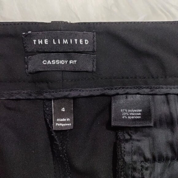 The Limited Cassidy Fit Classic Black Wide Leg Cropped Pants Women's Size 4 - Picture 5 of 10